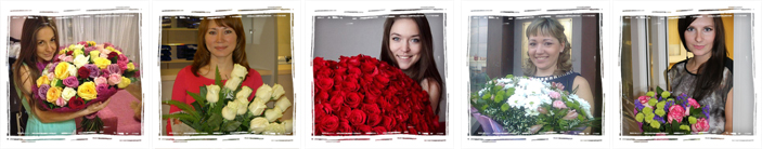 фото клиентов с букетом