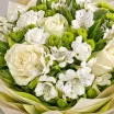 Белые розы с эустомами - Летний каприз 3