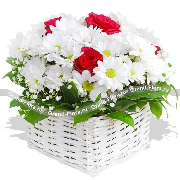 Корзинки цветов с пожеланиями - 71 фото