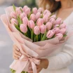 25 розовых тюльпанов с сердцем 3