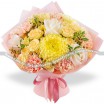 Моё счастье - букет из белых роз и хризантем 3