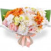 Цветочный луг - букет с белой эустомой и хризантемой 3