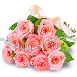 Букет розовых роз (акционный букет, высота роз 40-50 см)