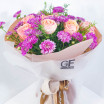 Счастливые будни  - букет из роз и хризантем 2