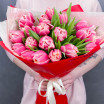 Очарована весной - букет из розовых тюльпанов  2
