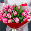 Очарована весной - букет из розовых тюльпанов  3